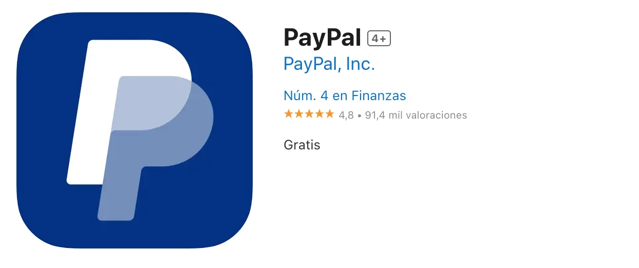 PayPal app iOS
