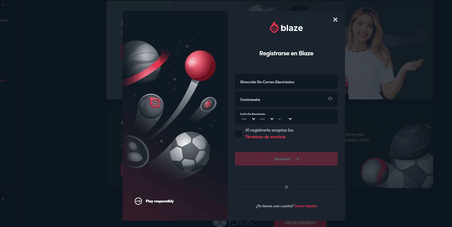 Registro y acceso en Blaze casino
