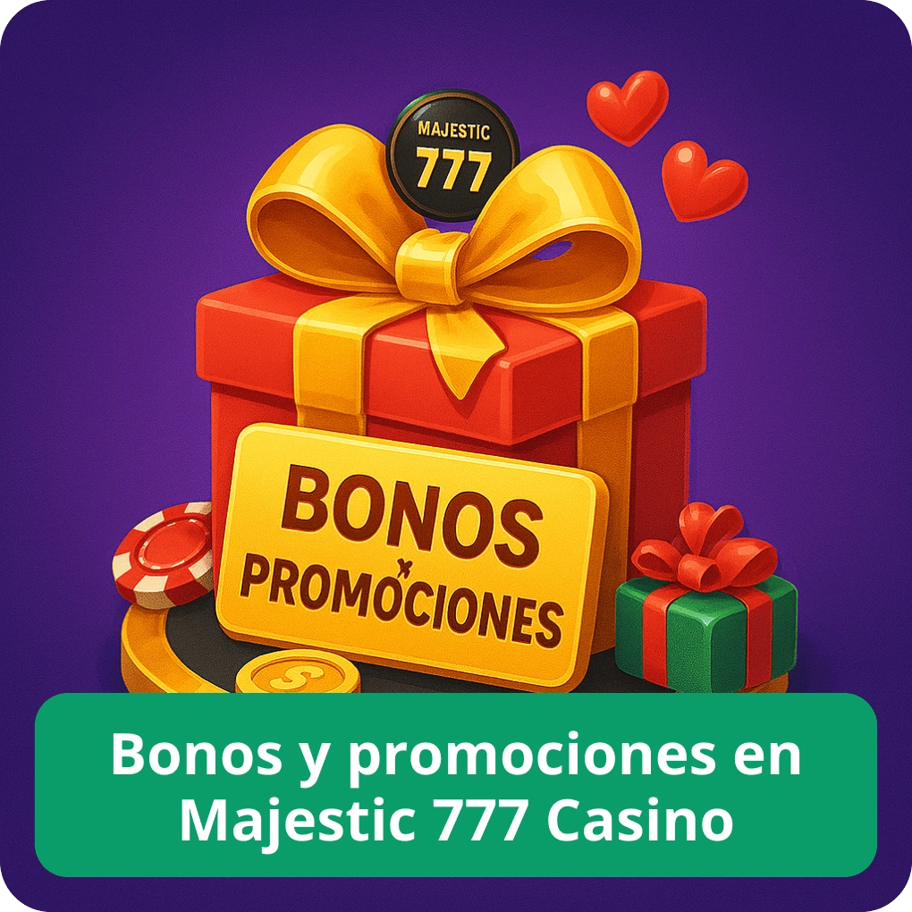 Bonos y promociones en Majestic 777 casino