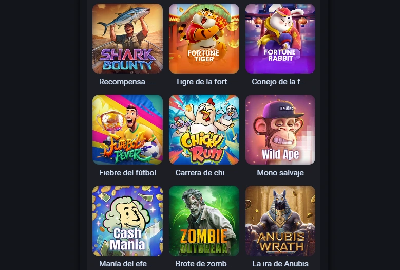 Juegos disponibles en Majestic 777 casino