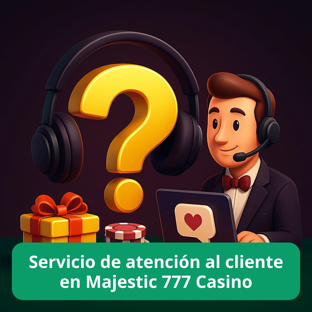 Servicio de atención al cliente en Majestic 777 casino