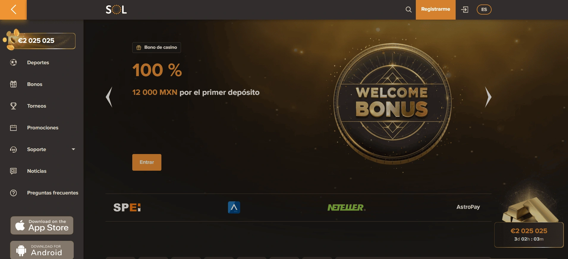 SOL casino: el casino en línea de México