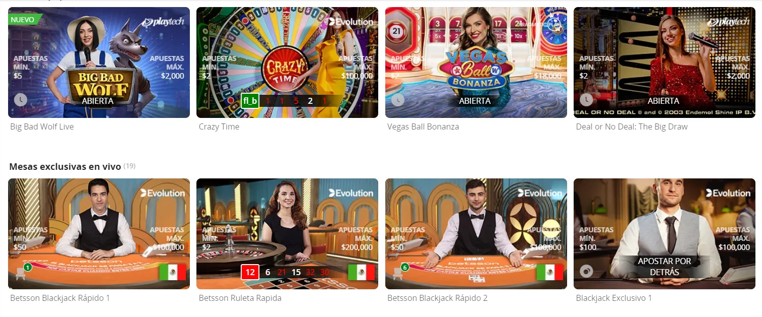 casino en vivo